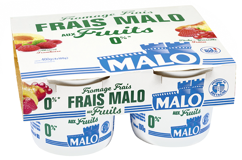 Malo Les Fromages Frais Fromage Frais 0% aux fruits