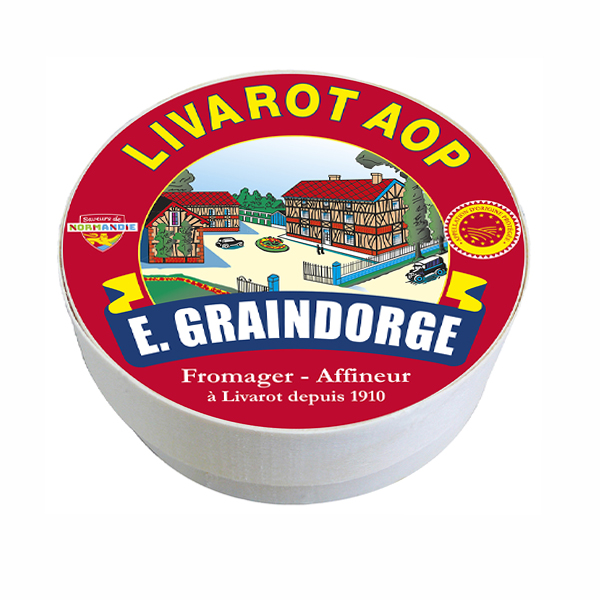 Graindorge Livarot AOP fromage 250g croûte lavée