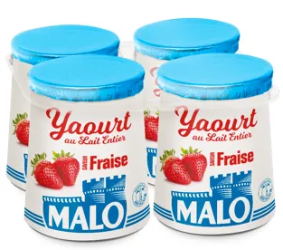 Malo Les Yaourts saveur Fraise yaourt aux fruits doux