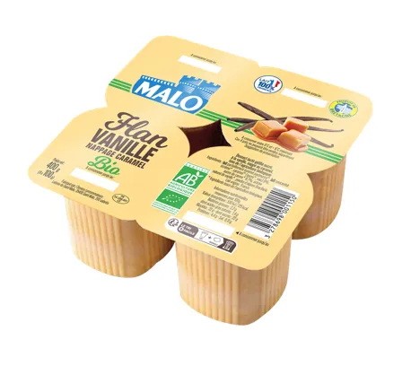 Malo Les BIO flan vanille bio caramel