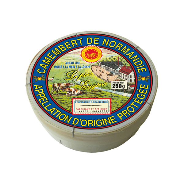 Graindorge Camembert de Normandie AOP Père Eugène fromage 250g lait cru