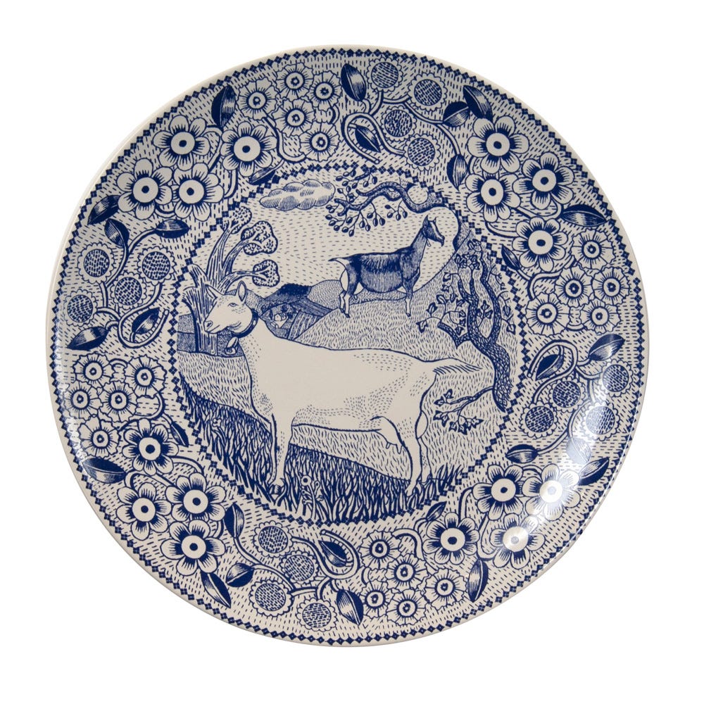 The Fine Cheese Co. Set 6 assiettes fromage céramique 23cm