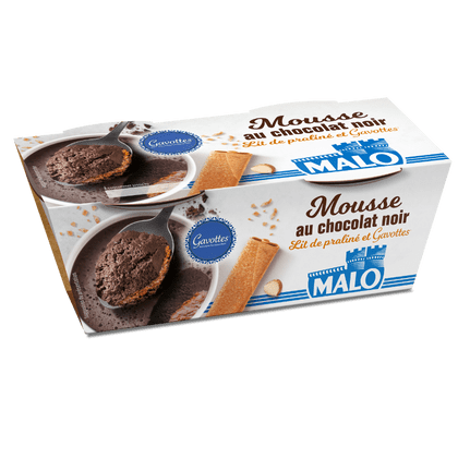 Malo Mousse Chocolat Noir Praliné Gavottes dessert