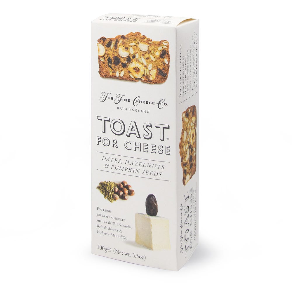 The Fine Cheese Co. Toast for Cheese dattes noisettes toasts 100g