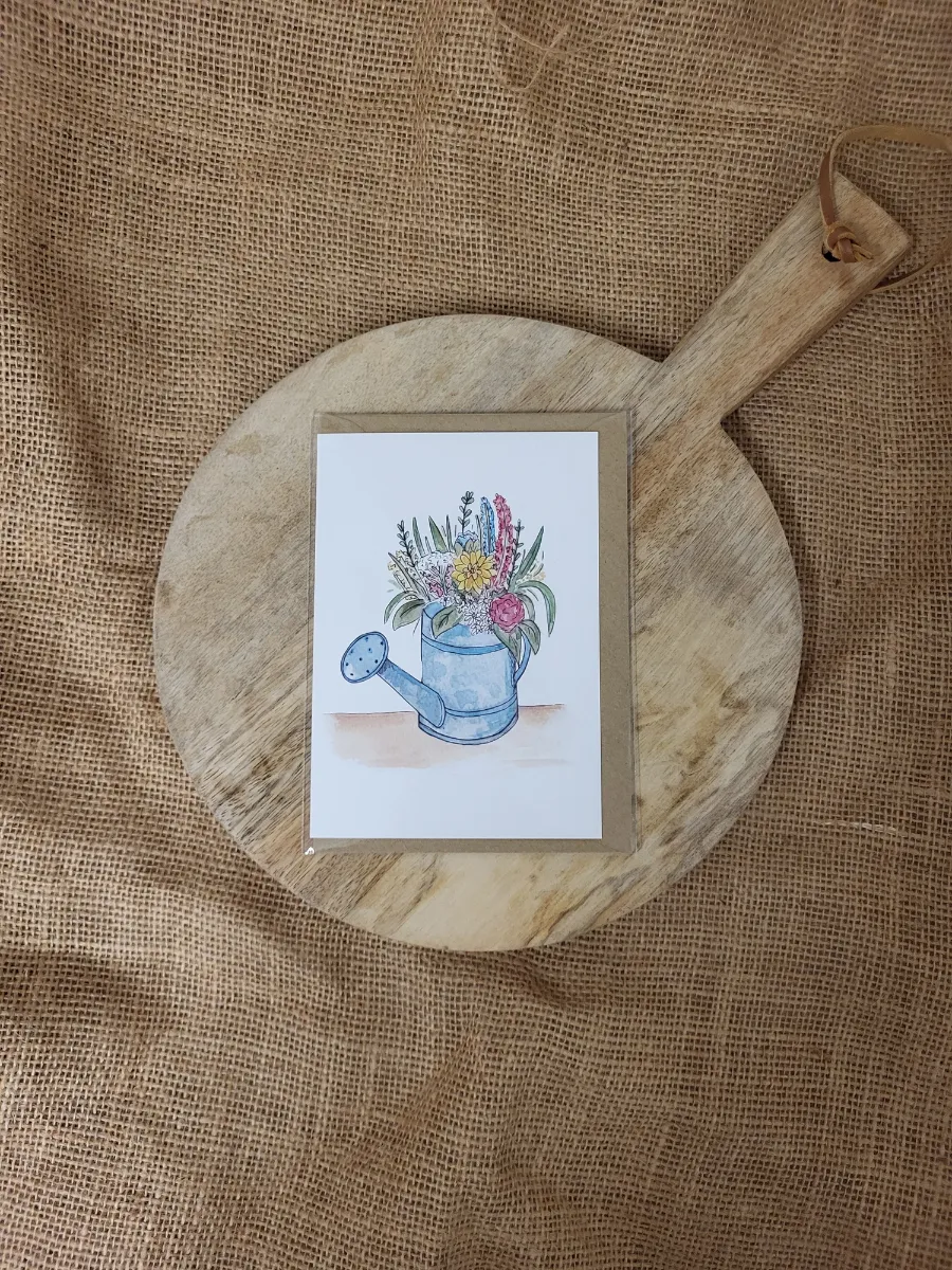 Quicke's Doodling Lucy Watering Can carte de vœux arrosoir A6