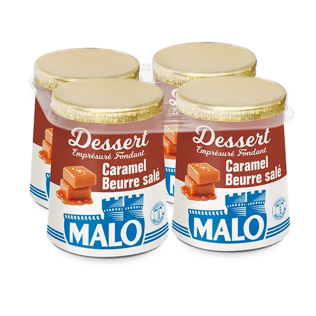 Malo Les Desserts Fondant Caramel Beurre Salé emprésuré
