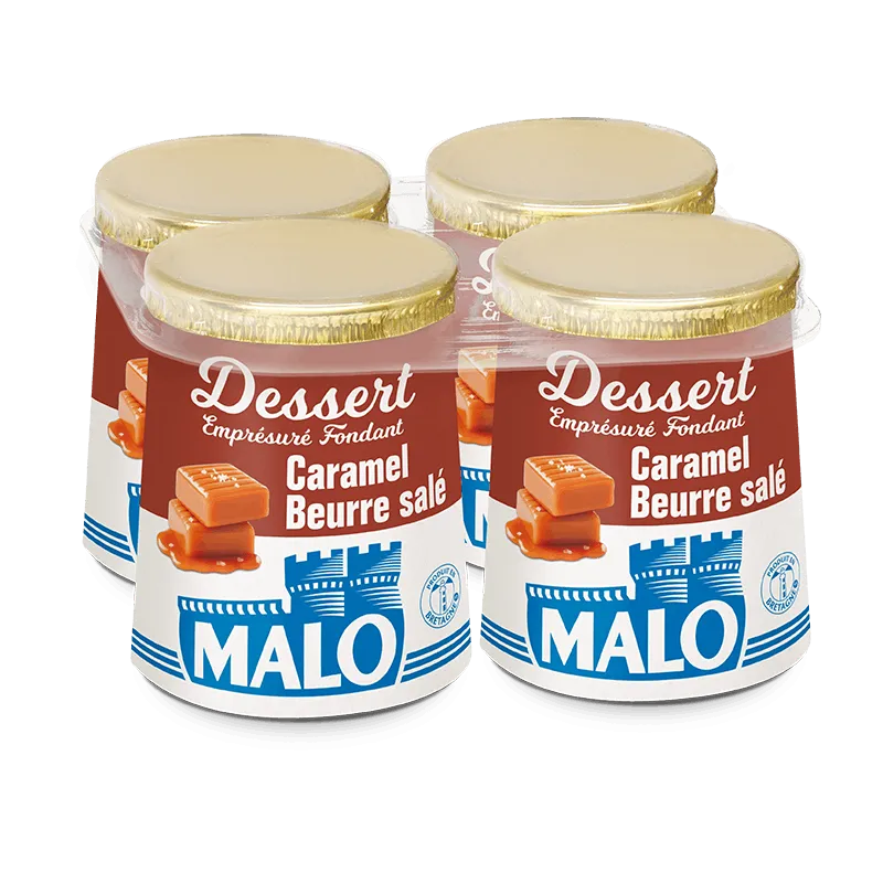 Malo Les Desserts Fondant Caramel Beurre Salé emprésuré