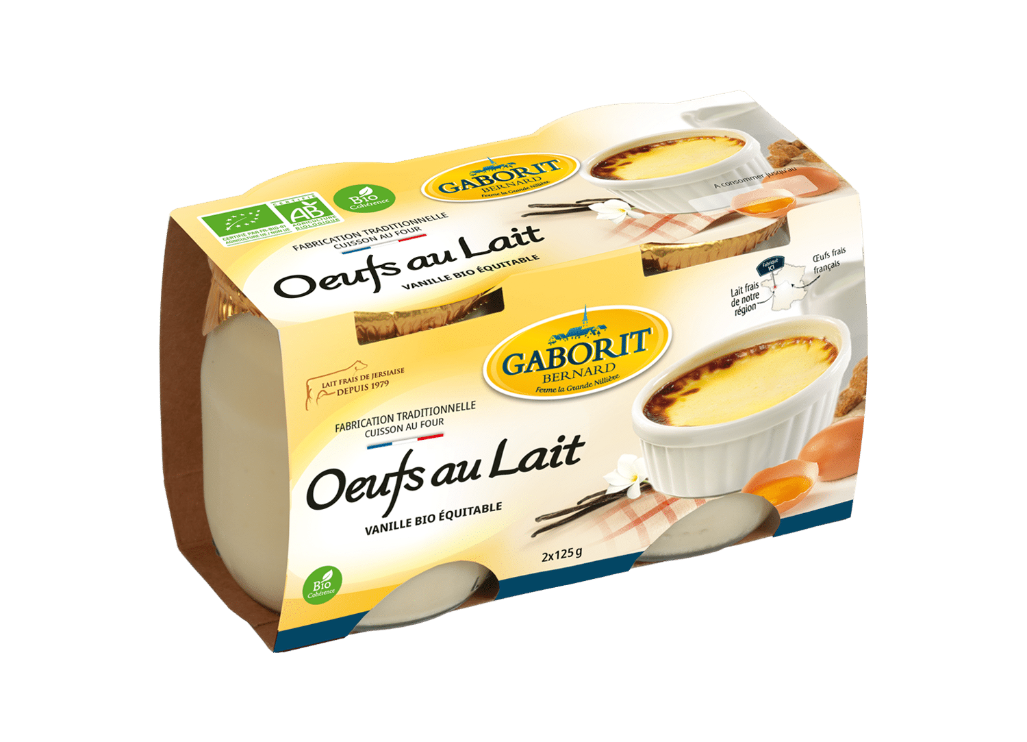 Maison Bernard Gaborit Oeufs au lait bio dessert vanille