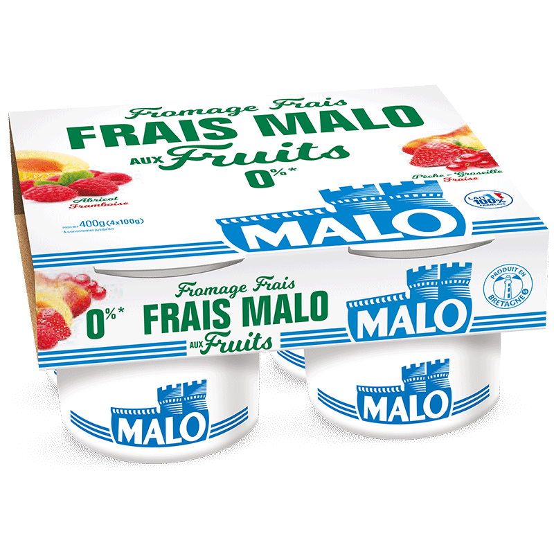 Malo Les Fromages frais fromage frais aux fruits 0%