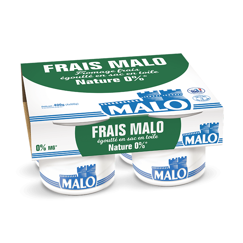 Malo Fromages Frais Nature 0% fromage frais pot 500 g