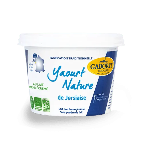Maison Gaborit Yaourt Vache Nature Demi-écrémé yaourt bio 500g