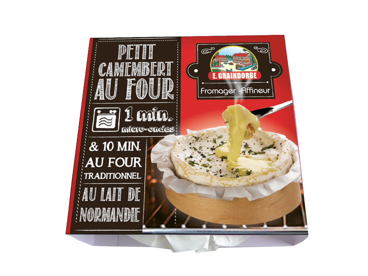 Graindorge Petit Camembert au four fromage 120g