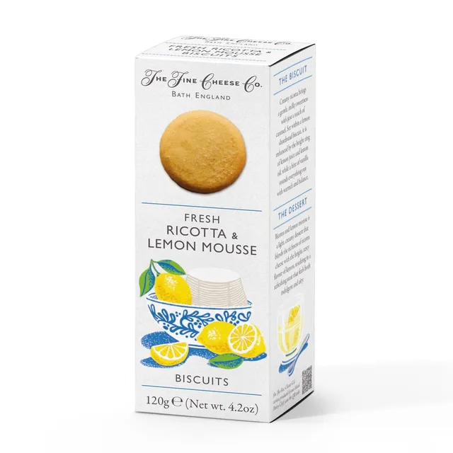 The Fine Cheese Co. Ricotta biscuits sucrés citron 120g doux
