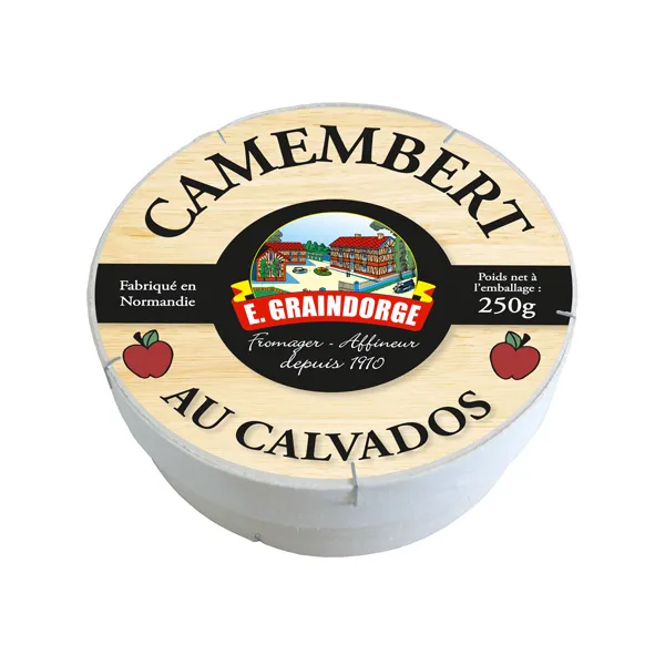 Graindorge Camembert au Calvados fromage 250g crémeux
