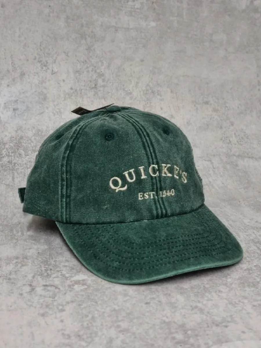 Quicke's 1540 casquette coton verte brodée réglable