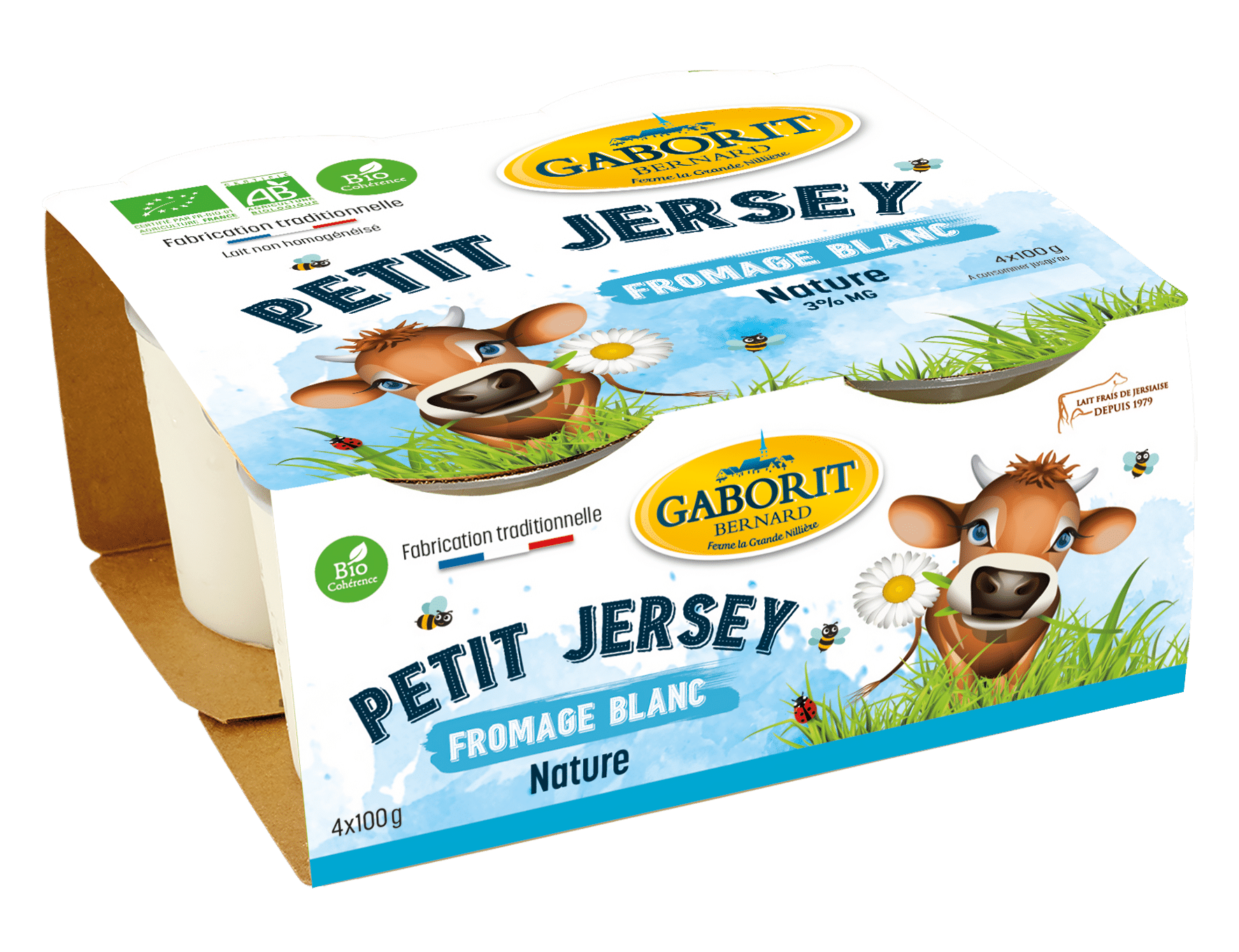 Maison Bernard Gaborit Petit Jersey fromage blanc bio nature 100g