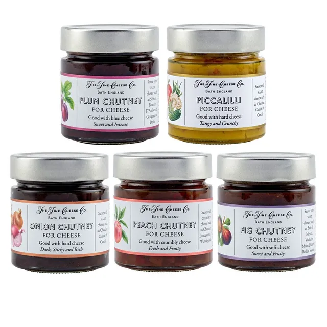 The Fine Cheese Co. Chutneys Anglais Fromage Lot de 5
