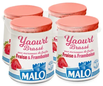 Malo Les Yaourts yaourt fraise-framboise fruits