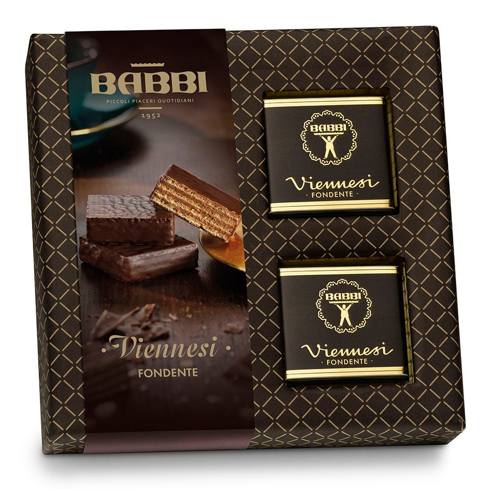 Babbi Viennesi Fondente gaufrettes chocolat noir luxe