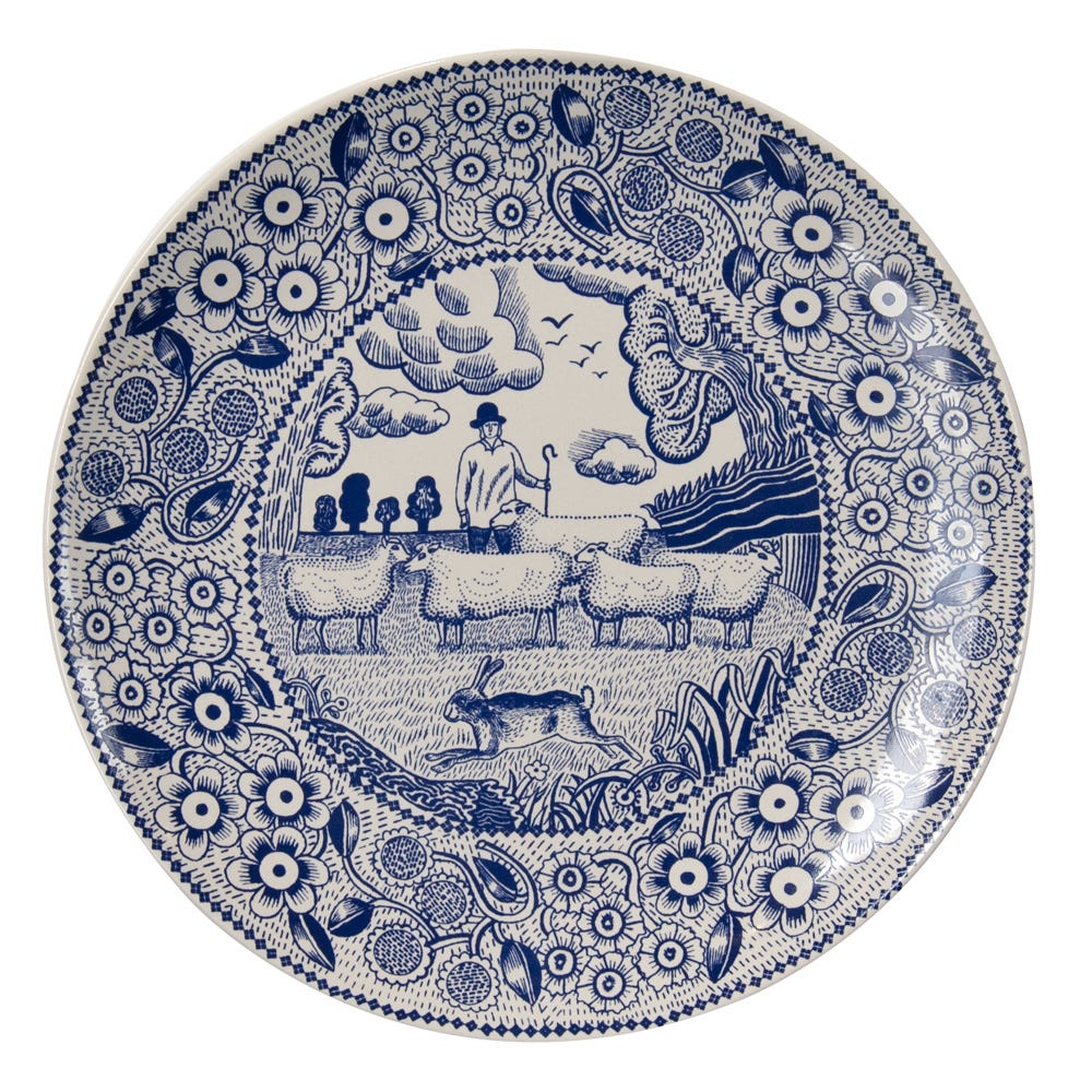 The Fine Cheese Co. Set 6 assiettes fromage céramique 23cm