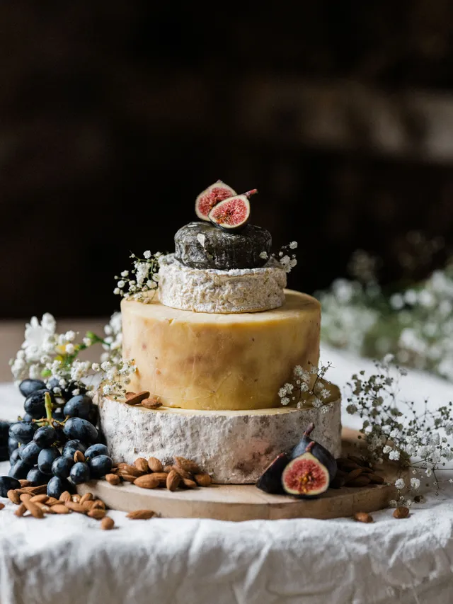 Quicke's Bicton Down Wedding pièce montée fromage 4 étages