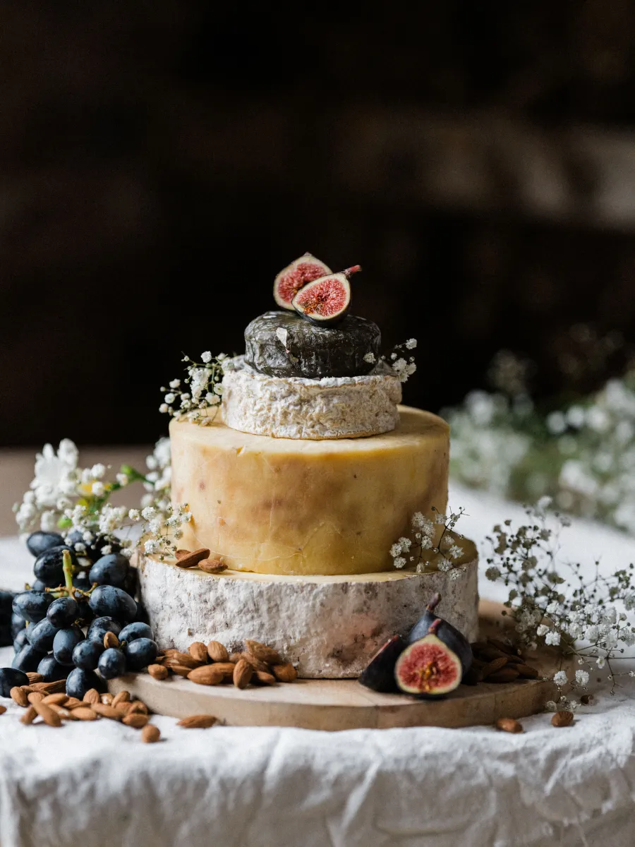Quicke's Bicton Down Wedding pièce montée fromage 4 étages