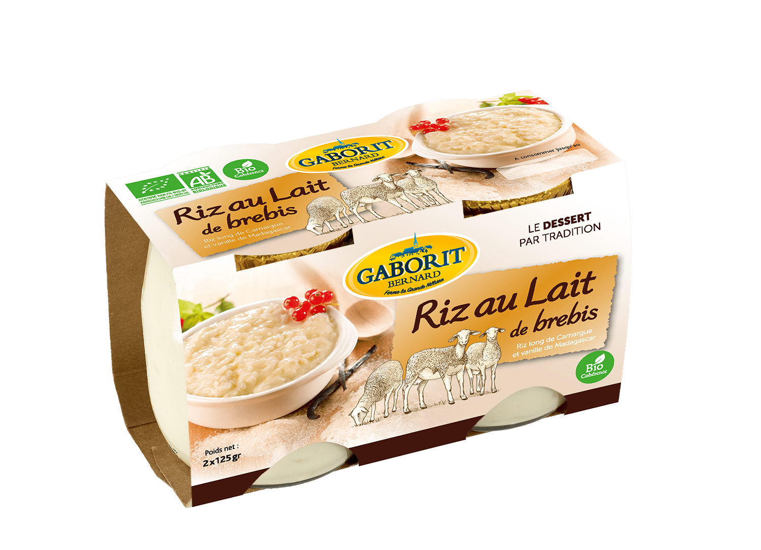 Maison Bernard Gaborit Riz au lait brebis bio vanille