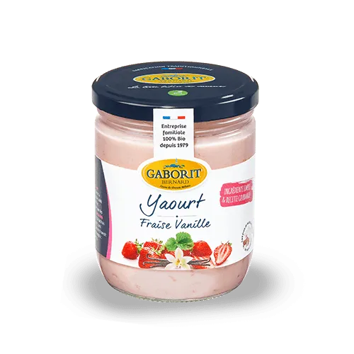 Maison Bernard Gaborit Yaourt Bio Fraise Vanille Brassé