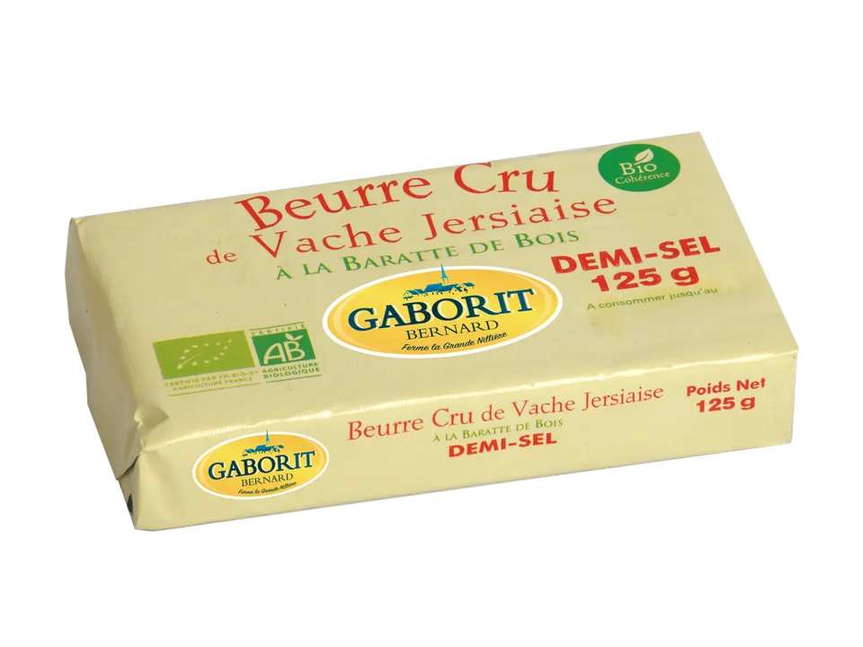 Maison Bernard Gaborit Crèmerie Bio beurre cru demi-sel Guérande