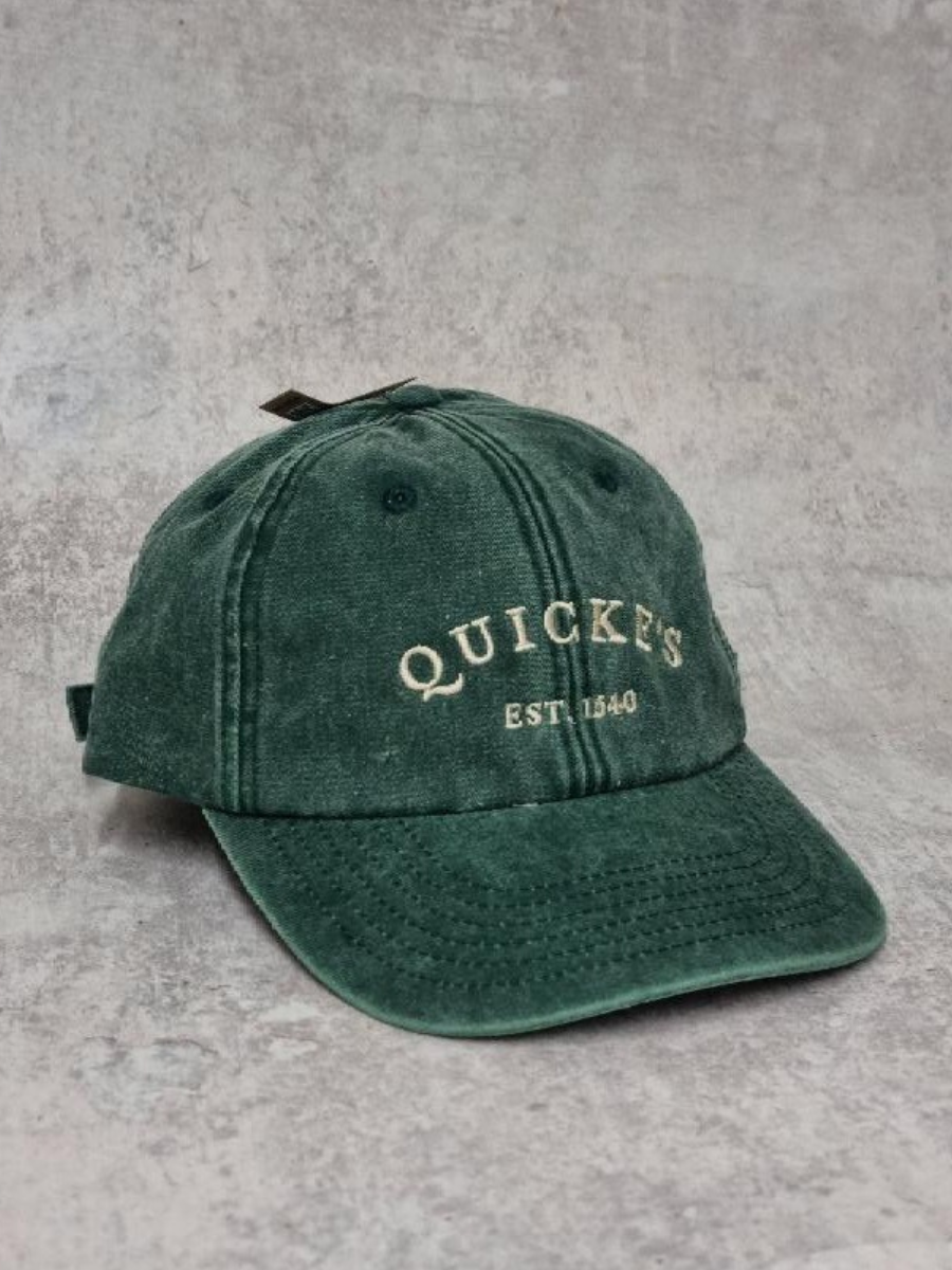 Quicke's 1540 casquette coton verte brodée réglable