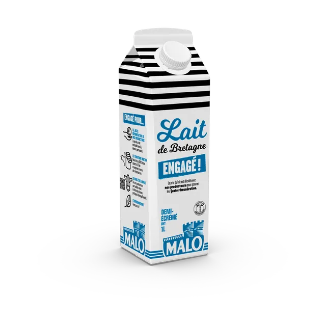 Malo Le Lait Engagé demi-écrémé lait de vache