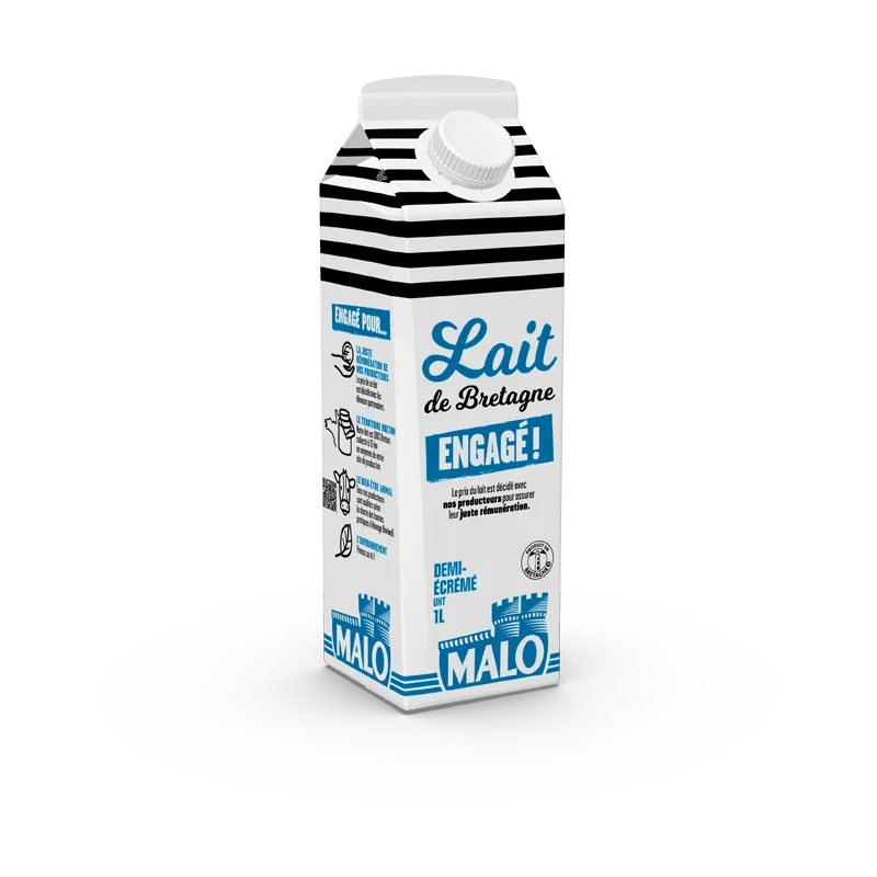 Malo Le Lait Engagé demi-écrémé lait de vache