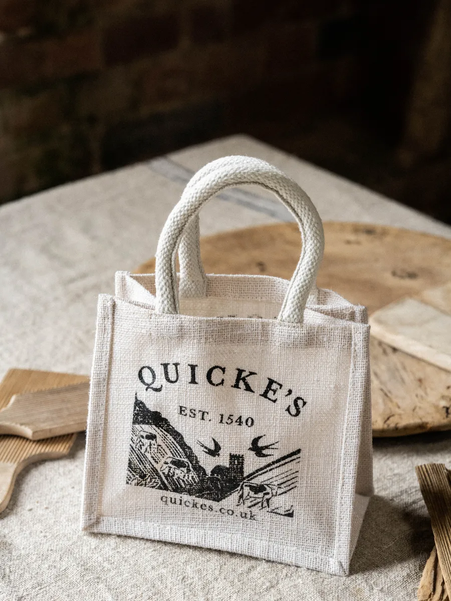 Quicke's Jute Bag sac jute naturel 22cm anses coton