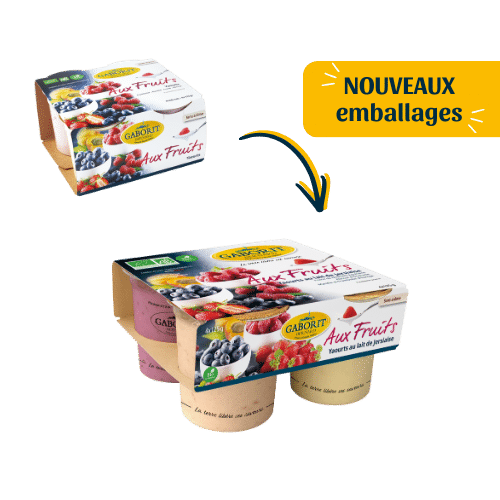 Maison Bernard Gaborit Yaourt brassé bio fruits - yaourt 4 parfums