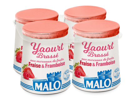 Malo Les Yaourts Yaourt Brassé Fraise Framboise