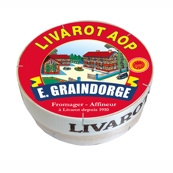 Graindorge Livarot AOP fromage pâte molle 450g lait pasteurisé