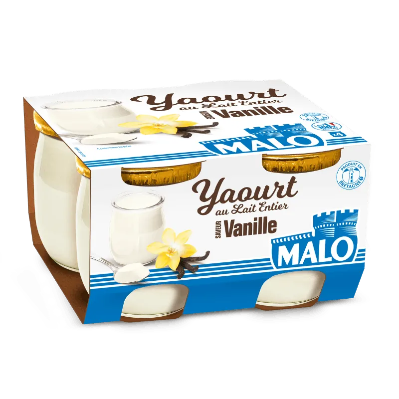 Malo Les Yaourts Yaourt Saveur Vanille Lait Doux