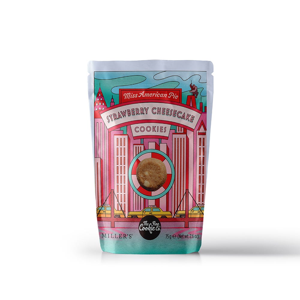 The Fine Cheese Co. Miss American Pie biscuits cheesecake fraise 75g