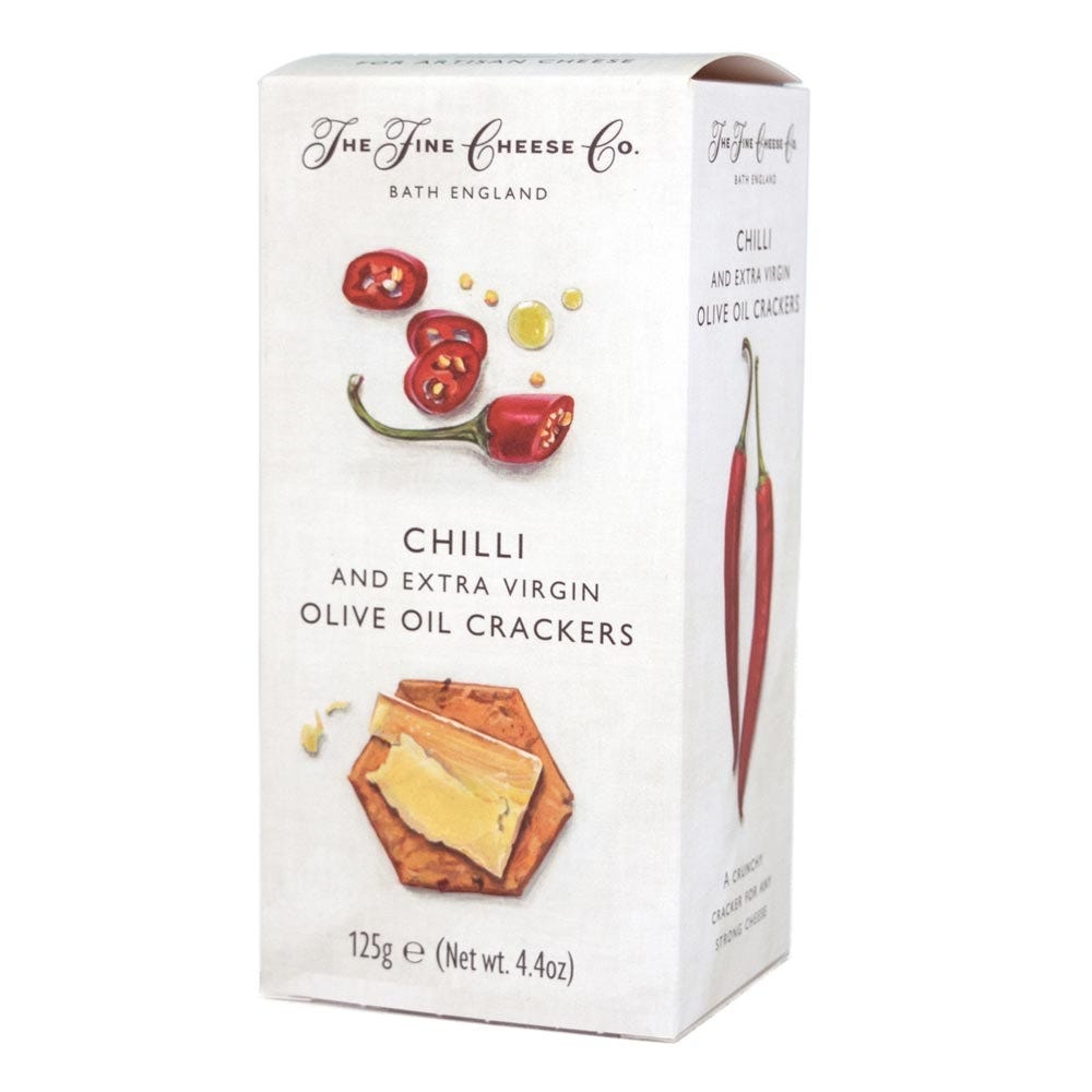 The Fine Cheese Co. crackers piment huile d'olive 125g cheddar