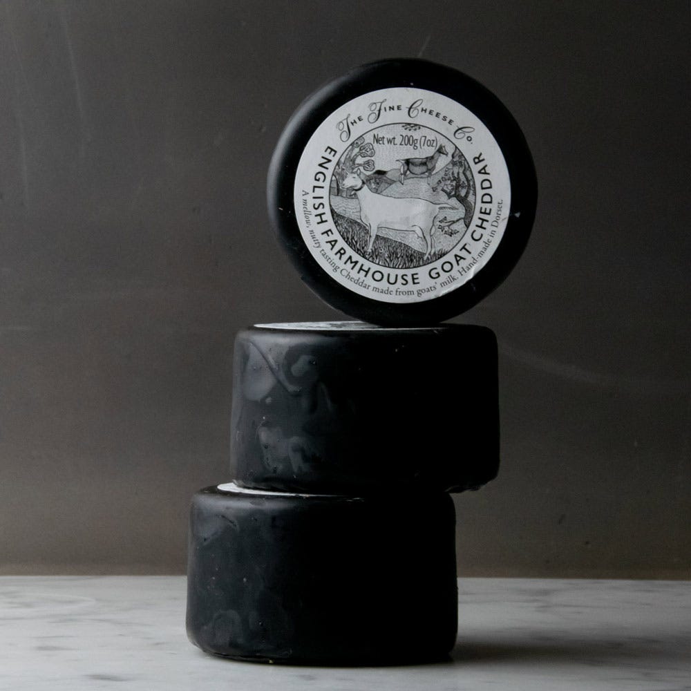 The Fine Cheese Co. Goat Cheddar fromage chèvre 200g affiné 6 mois