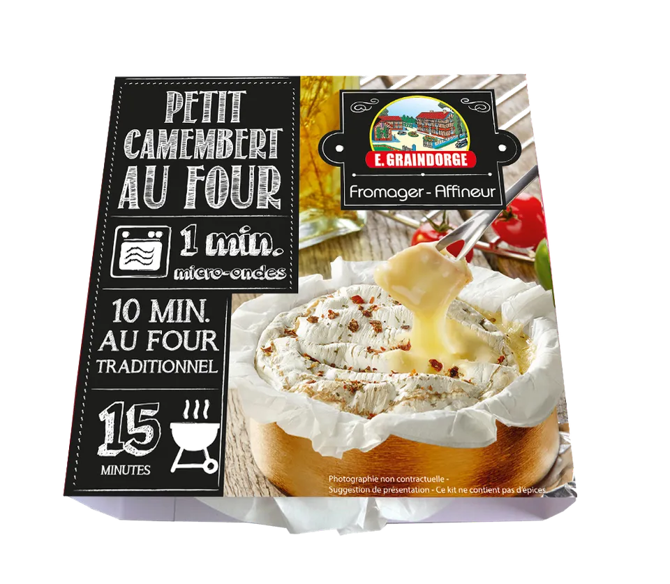 Graindorge Petit Camembert au four fromage 120g