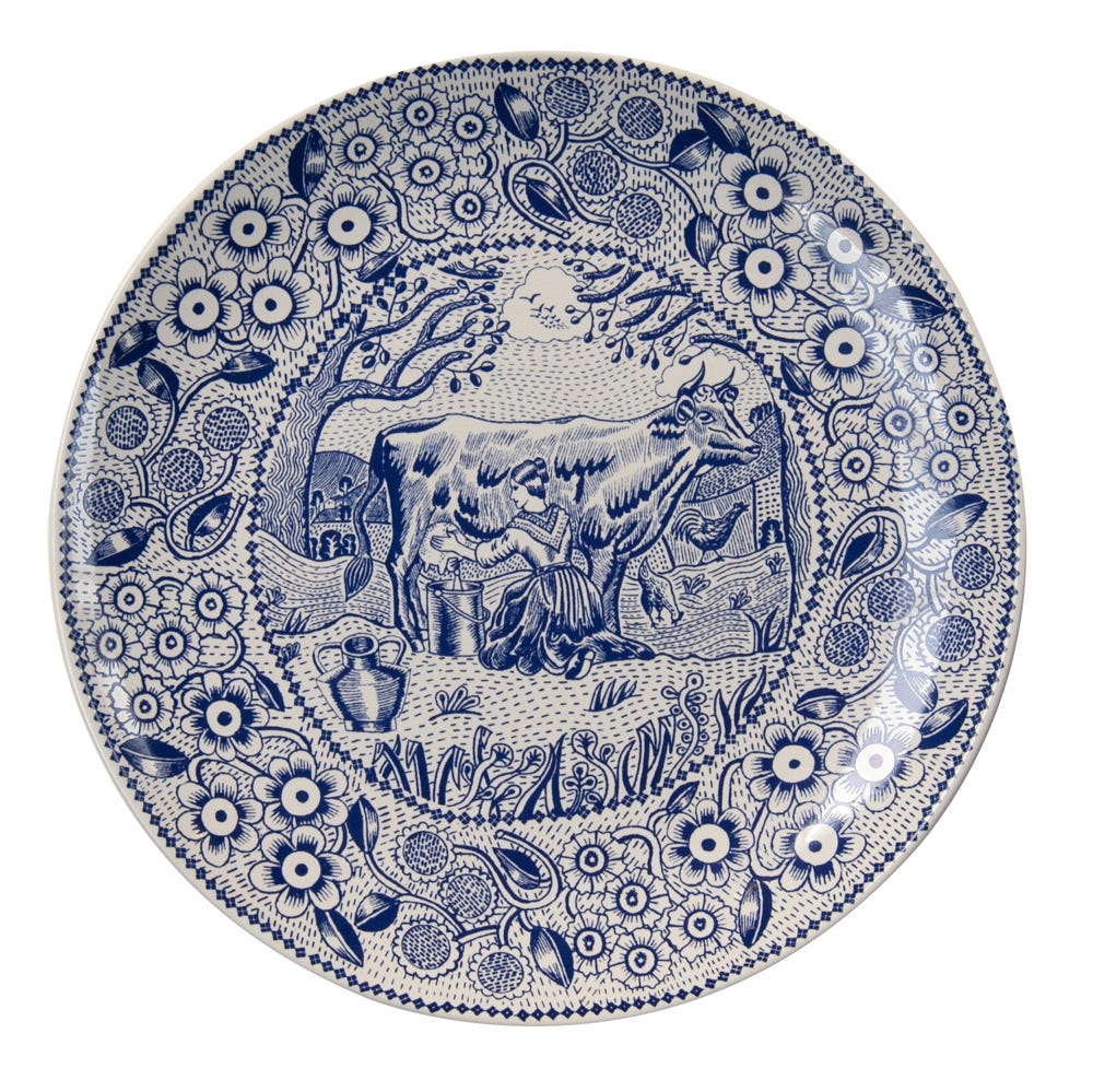 The Fine Cheese Co. Set 6 assiettes fromage céramique 23cm