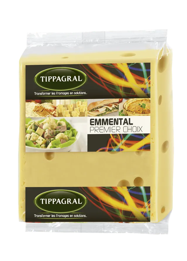 Tippagral Bloc Emmental Bloc de Fromage Pâte Pressée Douce