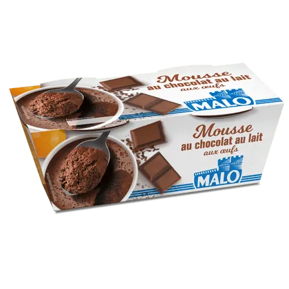 Malo Les Desserts Chocolat au Lait Mousse aux Oeufs