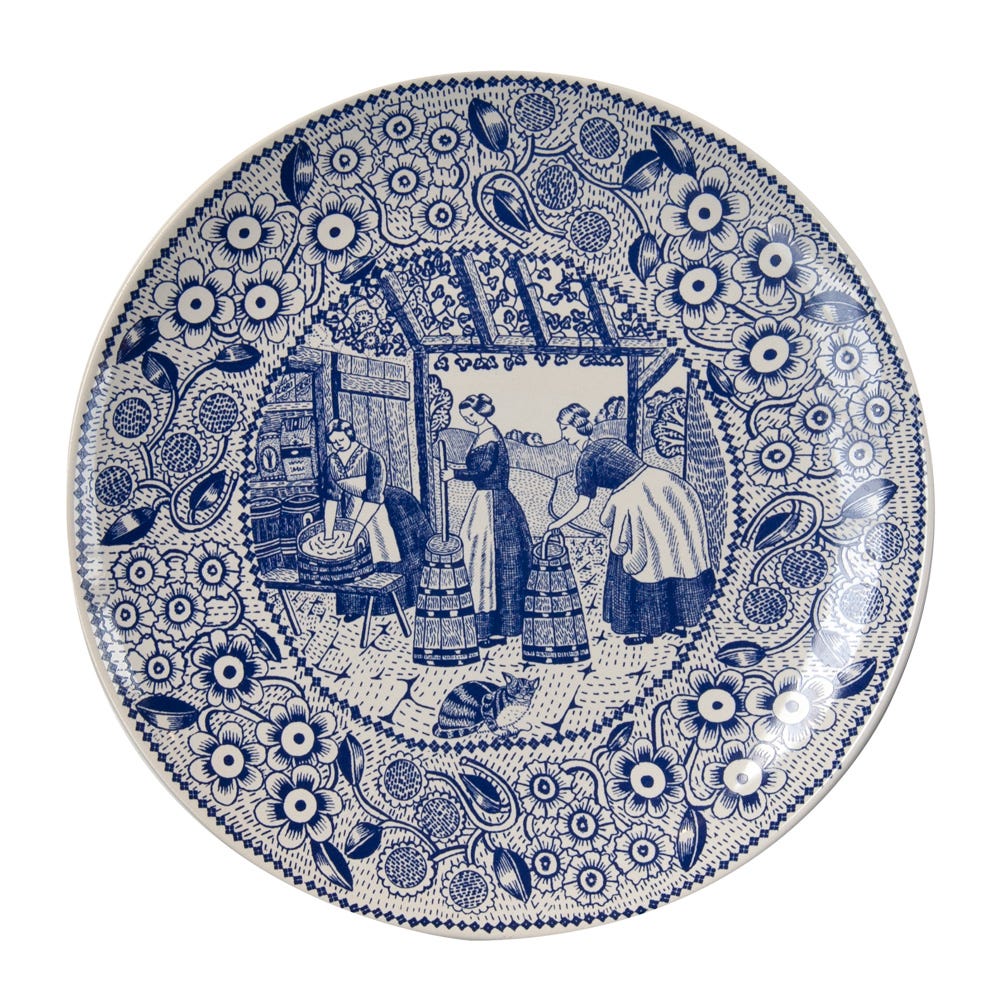 The Fine Cheese Co. Set 6 assiettes fromage céramique 23cm
