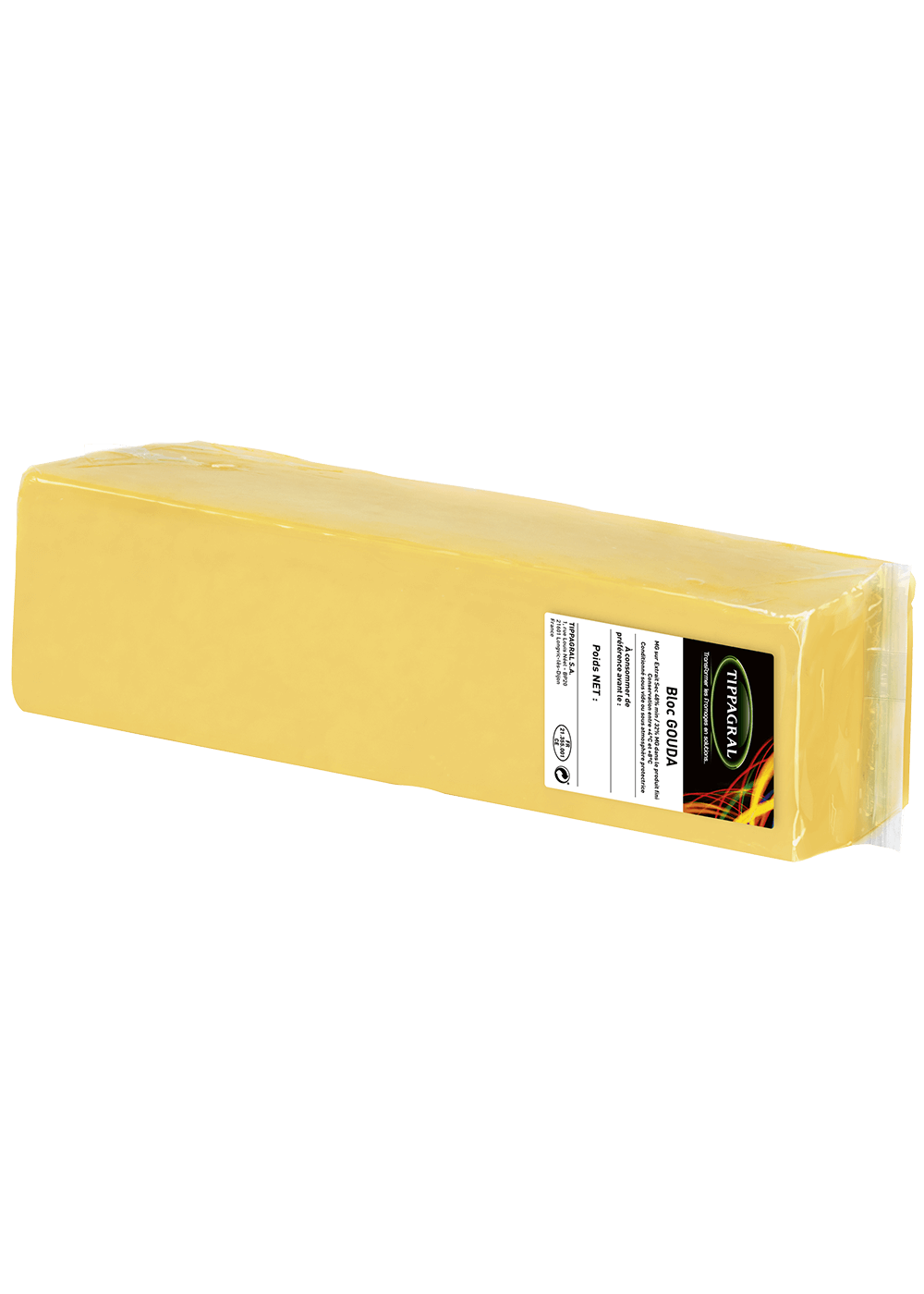 Tippagral Bloc Gouda Pain Sous Vide Fromage Pâte Souple