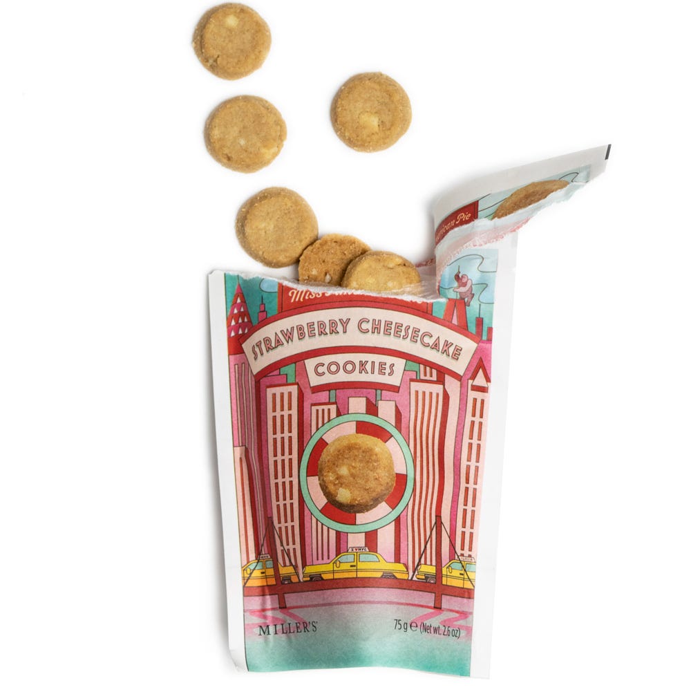The Fine Cheese Co. Miss American Pie biscuits cheesecake fraise 75g
