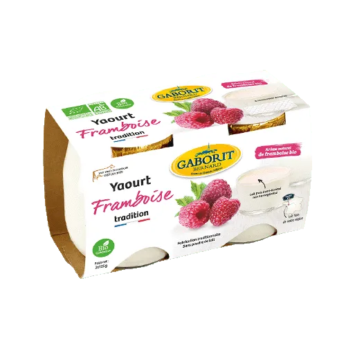 Maison Bernard Gaborit Yaourt bio framboise vache crémeux
