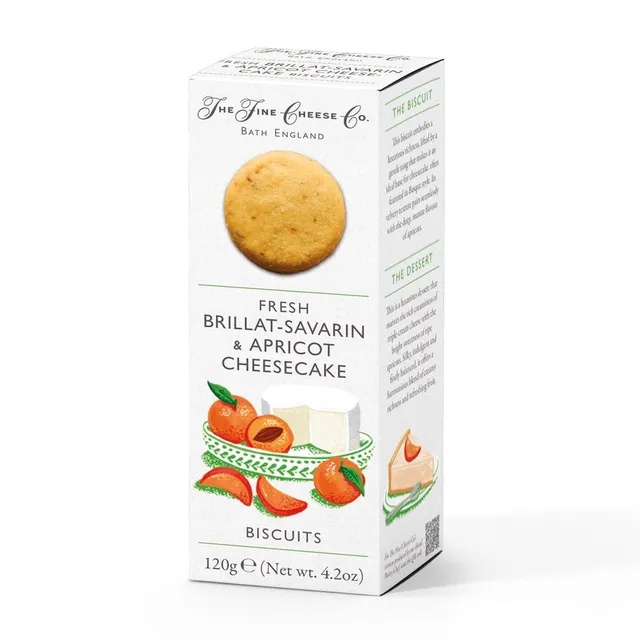 The Fine Cheese Co. Brillat-Savarin & Abricot biscuits 120g sablés