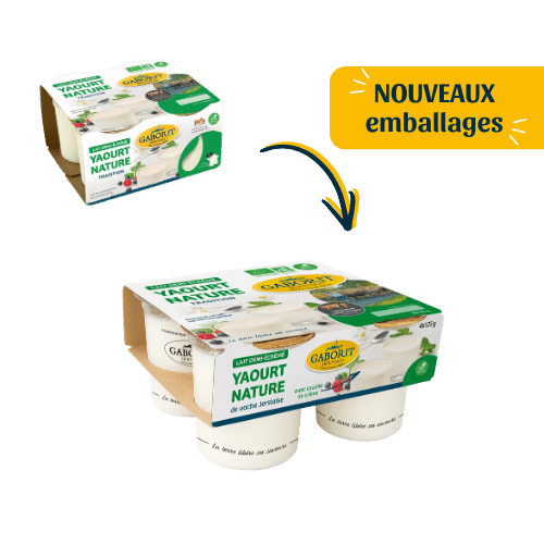 Maison Bernard Gaborit Yaourt nature bio demi-écrémé lait Jersiaise